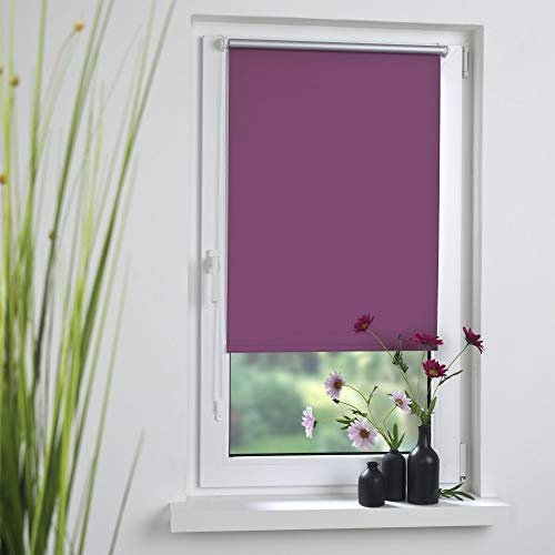 Liedeco® Rollo Klemmfix Thermobeschichtet - 45 x 150 cm Fuchsia (B x H) / lichtundurchlässig verdunkelnd stufenlos verstellbar/kein Bohren; Klemmen/Klemmfix Rollo Sonnenschutz Sichtschutz