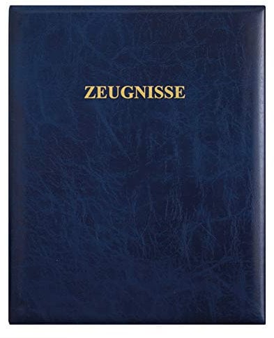 ROTH Zeugnisringbuch Dunkelblau - ohne Einlagen - Lederoptik Dokumentenmappe