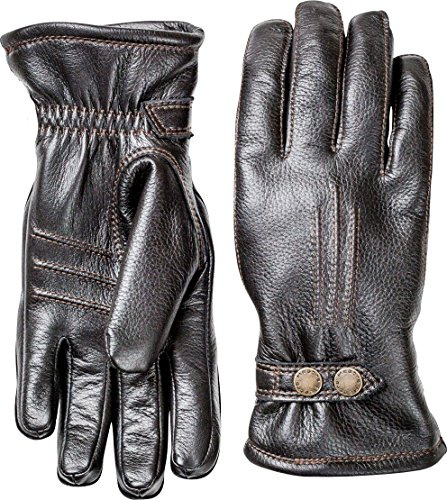 HESTRA Herren Lederhandschuhe Tallberg Winterhandschuhe für kaltes Wetter, Schwarz, 10