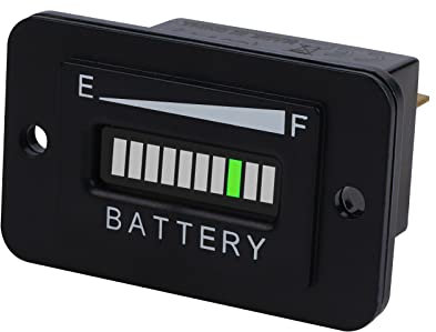 Runleader Indicateur de puissance de la batterie LED 36V, affichage de charge et de décharge de la batterie, applicable à la tondeuse à gazon à chariot de golf alimentée par batterie au plomb