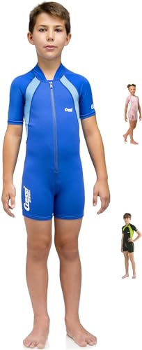 Cressi Kid Shorty Wetsuit 1.5 mm - Shorty Neoprenanzug für Kinder Ultra Stretch Neopren, Blau/Hellblau, XL (5/6 Jahre)