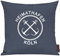 Shirtinstyle Sofakissen Heimathafen Köln, Kissen, Meer, Heimatort, Stadt, Urlaub, Größe 40 x 40cm, Farbe Blau