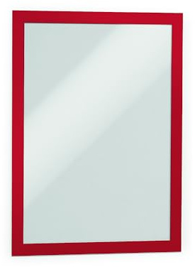 Durable Magnet-Dokumenenhalter, selbstklebend mit einer Größe von ca. 22 x 28 cm, 2 Stück, rot