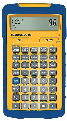Calculated Industries ElectriCalc Pro - calculators (Pocket, Battery, Scientific calculator, Yellow, Buttons, CR-2016)