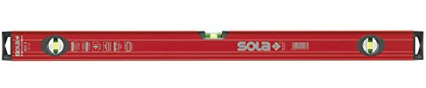 Sola Red 80 - Wasserwage 80 cm - patentierte Sola-Focus Libelle - mit schockabsorbierenden Endkappen