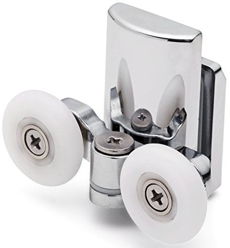 2 x L067 ShowerPart Zinc Alloy Shower Door Bottom Rollers For Sliding Shower Door Replacement Parts Stainless Steel With Brass Axis Wheel Diameter 23mm 6mm thick glass. Wheel Thickness 5.8mm