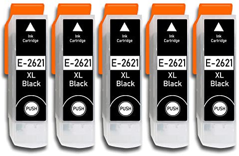 5er Pack Black kompatibel mit Epson 26XL Patrone für Epson Expression Premium XP-510 XP-520 XP-600 XP-605 XP-610 XP-615 XP-620 XP-625 XP-700 XP-710 XP-720 XP-800 XP-810 XP-820