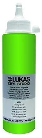 LUKAS Cryl Studio 250 ml, Acrylfarbe in Premium-Qualität, Chromgrün hell, Vert Chrome