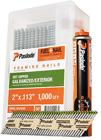 Paslode 650564 2-Inch by .113 Ring Shank GalvGuard 1M Fuel and Nail Pack by Paslode