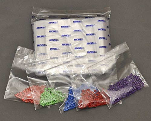 100 Plastic Resealable Grip Seal Bags 10 x 14