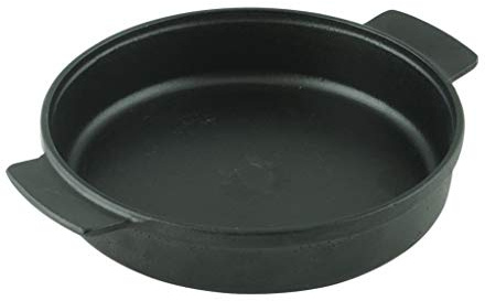 Lava Cookware Olla Redonda para Carne, diámetro de 17 cm, Hierro Fundido, Negro