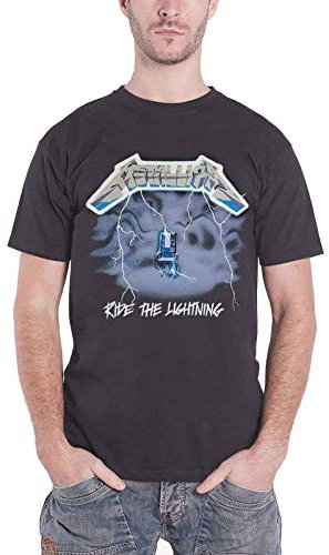 Metallica T Shirt Ride The Lightning Album Cover offiziell Herren Nue