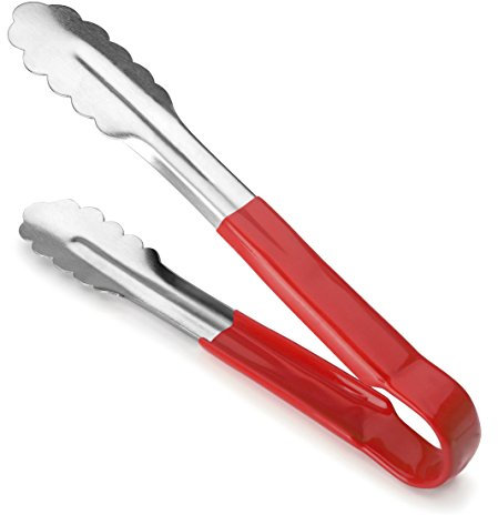 LACOR 63070 Rouge Monoblock Zange, Karu, Edelstahl, rot, 30 x 3 x 3 cm