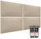 MOLLIS Polsterplatte, Set von 4 Stück, Rechteckiges & Dekoratives Wandpaneel, als Bettkopfteil oder Aufprallschutz, Reduziert Schall & Verbessert Akustik, aus Schaumstoff, 60 x 30 cm, Hellbeige