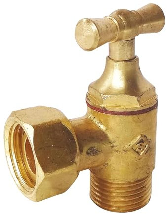 SOMATHERM 153-17 Robinet de Chasse équerre m12/17-laiton Brut, Gris