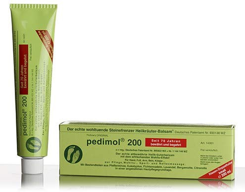 Pedimol 200 Pflege und Massage Creme Schmerz Relief - Gelenke und Muskelschmerzen**G