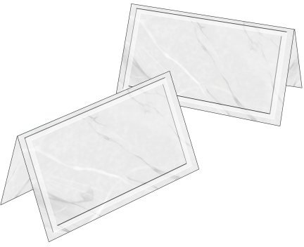 50 Tischkarten/Geschenkanhänger Marmor grau 2509-50