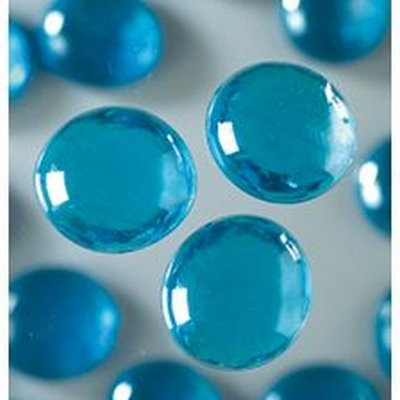 MosaixPro Schillernde Glasnuggets, 18-20 mm, 100 g, Hellblau, 20 Stück