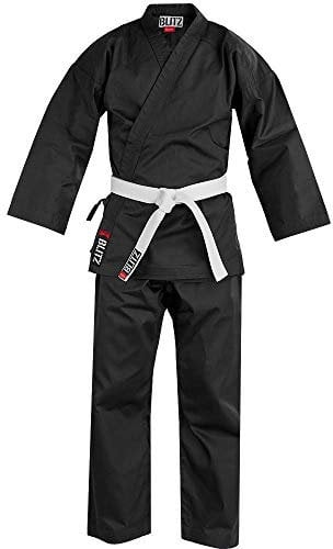 Blitz Schwarzer Karateschüler-Anzug aus Polyester-Baumwolle, 100 cm