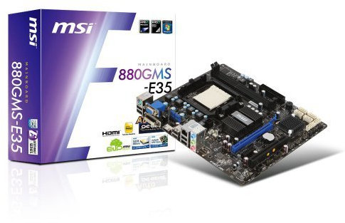 MSI 880Gms-E35 Socket Am3 Amd 880G Ddr3 Sata3 A&Gbe Matx Motherboard