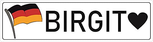 Nummernschild mit Text oder Namen selbst gestalten ✓ Witterungsbeständig ✓ Deutschland Flagge Individuelle Namensschilder, Aluminium-Schild | Autoschild mit Fahne | Aluschild, Kfz-Kennzeichen-Schilder
