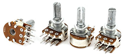 sourcing map 4Stk 50K Ohm 20mm Lineare Dopple Drehung Taper Potentiometer | B Typ
