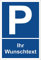Melis-Folienwerkstatt Schild Parkplatzschild - Ihr Wunschtext - 30x20cm - Bohrlöcher - 3mm Aluverbund – 4 Größen