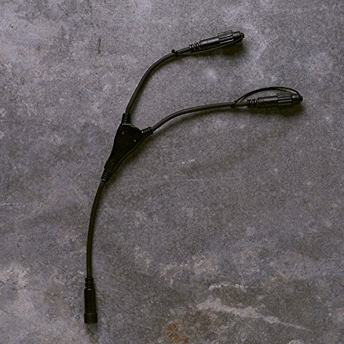 Lights4fun 2 Way Y Connector in Black for PRO Series Lights
