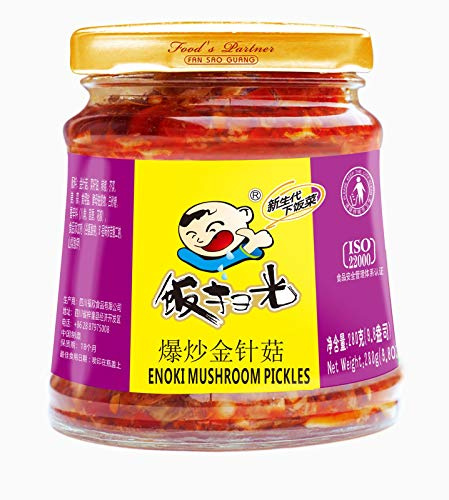 Fangsaoguang Enoki Mushroom Pickles, 280g (Pack of 1)