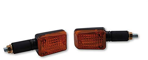 SHIN YO Mini-Blinker, schwarz, Glas gelb (Black)