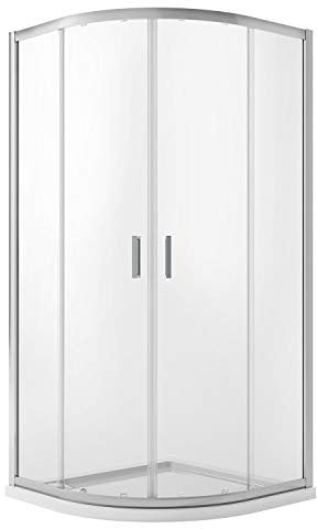 Idralite Eckeinstieg Duschkabine Runddusche 90x70 H198 Transparent 6mm Glas Mod. Ready