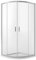 Idralite Eckeinstieg Duschkabine Runddusche 90x70 H198 Transparent 6mm Glas Mod. Ready