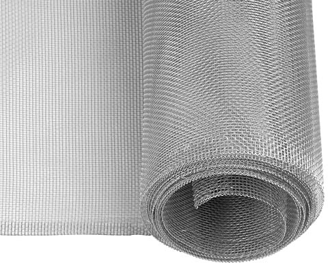 Windhager Insektenschutz Fliegengitter Gewebe Aluminium, 100 x 120 cm, Silber