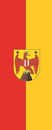U24 Fahne Flagge Burgenland im Hochformat Premiumqualität 80 x 200 cm