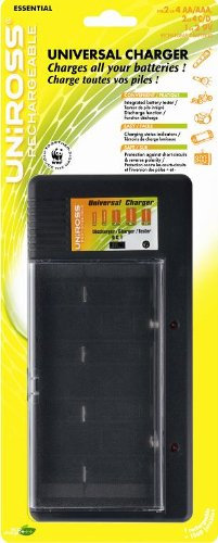 Uniross Essentiel Chargeur universel de Piles Rechargeables pour Appareil photo