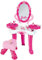 Theo Klein 5769 Salone di Bellezza Barbie, Tavolo da Toeletta con Specchio, ripiano Girevole, Sgabello e tanti Accessori, Giocattoli per Bambini dai 3 Anni in su