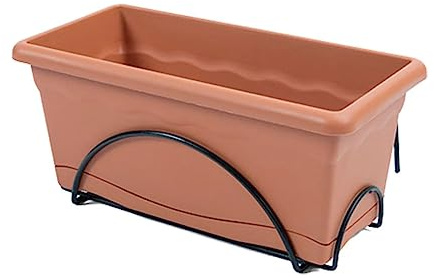 PLASTIKEN BALCONERA Plato Integrado 60X24CM + Soporte Terracota