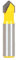 Yonico 14988 - V Groove Router Bit, Angle: 90 Deg., Diameter: 1/2 - 1/2 Shank