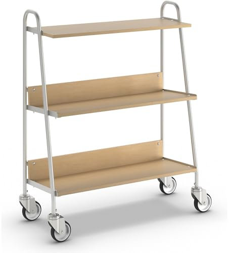 Certeo | Ordnerwagen mit 2 Ablagen