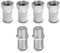 ARLI 4x F-Stecker 7–7,4 mm + 2x F-Verbinder – Stecker Verbinder Set für Koaxialkabel Sat TV Antenne mit breiter Mutter & Dichtring