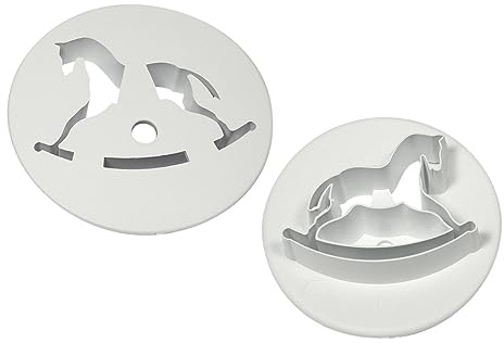 PME Rocking Horse Cutters, Small, Large Sizes, Set of 2, White