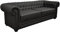 Chesterfield Style Venus Sofa Bed 3 Seater 2 Seater Black Cream Brown Red Faux Leather(2 Seater, Black)
