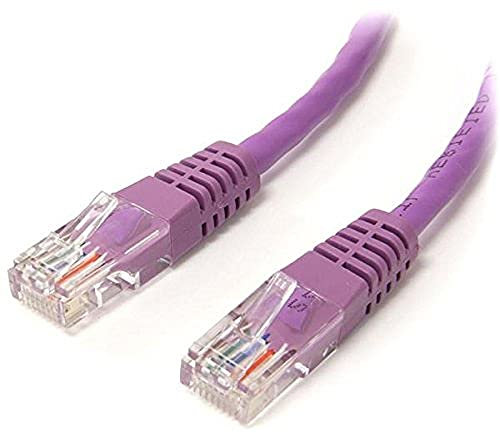 StarTech 6 ft Cat5e Patch Cable with Molded RJ45 Connectors - Purple - Cat5e Ethernet Patch Cable - 6ft UTP Cat 5e Patch Cord (M45PATCH6PL)