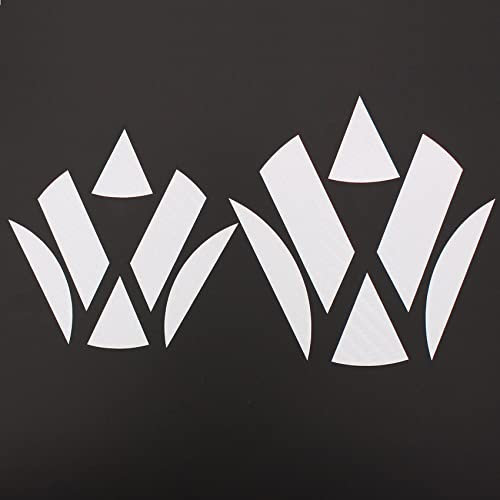 Finest Folia Emblem Ecken Inlays Folie Aufkleber passgenau K006/K007 (Carbon Weiß)