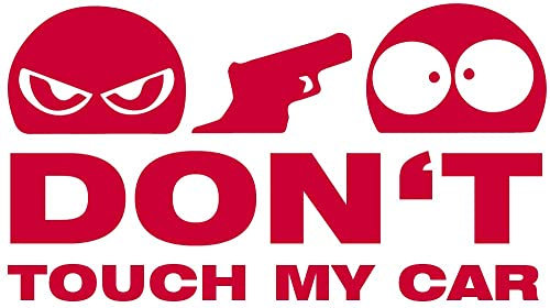 Don't Touch My Car Autoaufkleber rot ca. 12x7,5 cm Sticker Aufkleber JDM Tuning Garage Fun