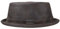 Stetson Pennsylvania Pigskin Leder Porkpie Hut Herren - Lederhut aus Schweinsleder - Gefütterter Pork Pie (Baumwolle) - Fedora im Used-Look Sommer/Winter - Robuster Herrenhut braun XL (60-61 cm)