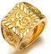 Halukakah ● Gold Segne Alle ● Männlich 18K Gold überzogen Kanji Ring Glück Größe verstellbar mit KOSTENLOSER Geschenkpackung