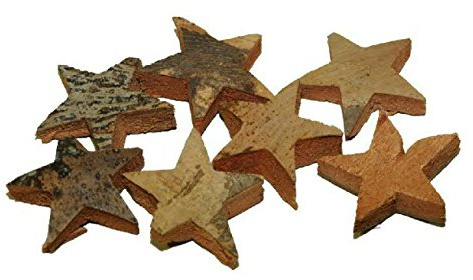 Medium Kokos Sterne - 100 Stück - Durchmesser: 5cm - Farbe: Natur - Streusterne zum Dekorieren & Basteln - Streudekoration für Weihnachten