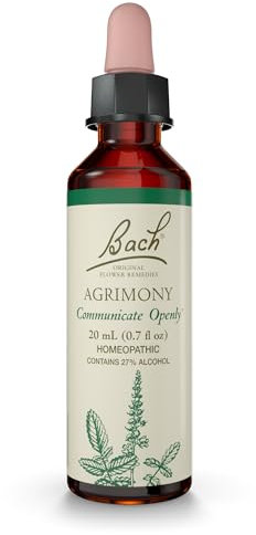 Bach Original Flower Remedies (Agrimony) Stand Your Ground, Communicate Openly, Emotional Wellness, Natural Flower Essence, 20ml
