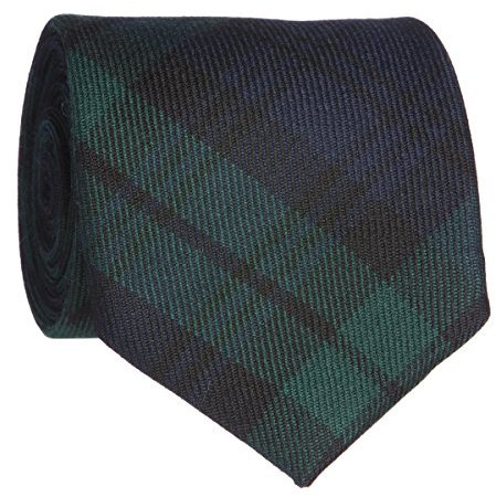 Lochcarron Krawatte, 100 % Wolle, 142 cm lang - Blau - Einheitsgröße